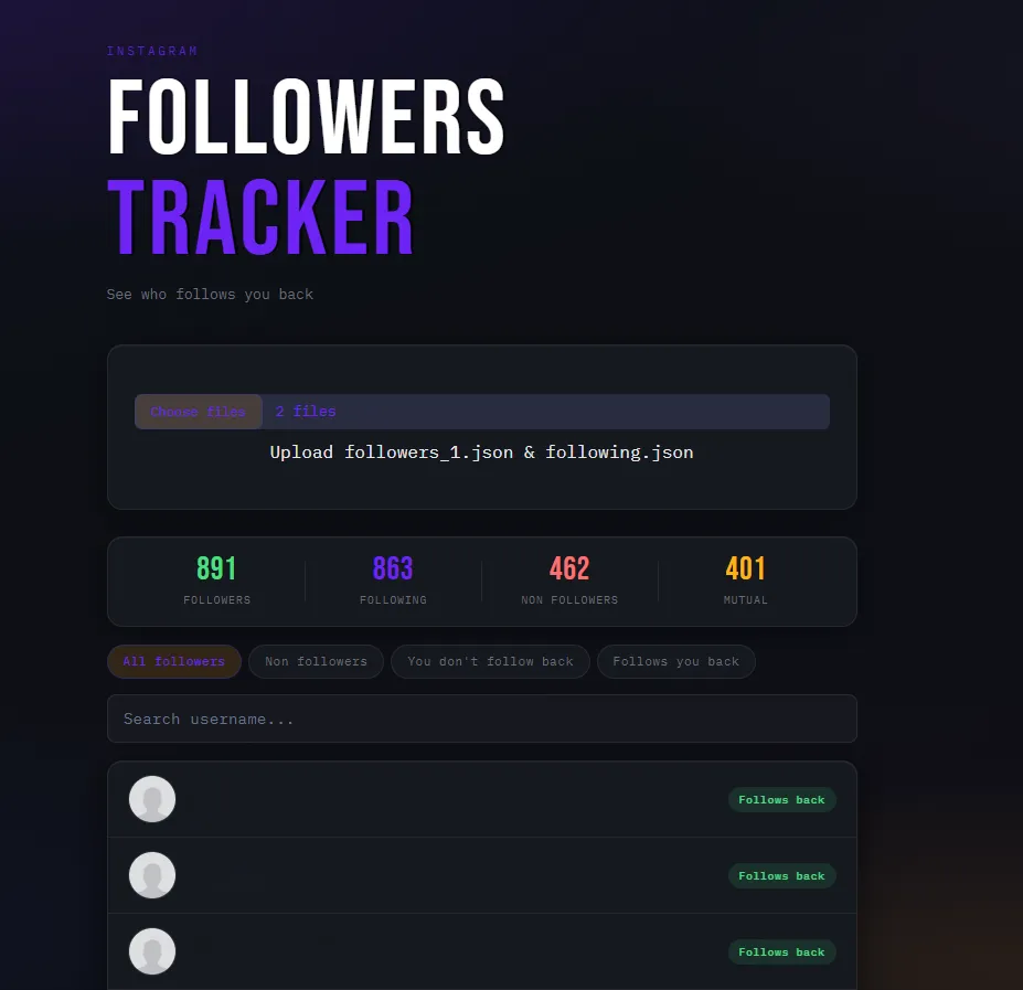 Followers Tracker