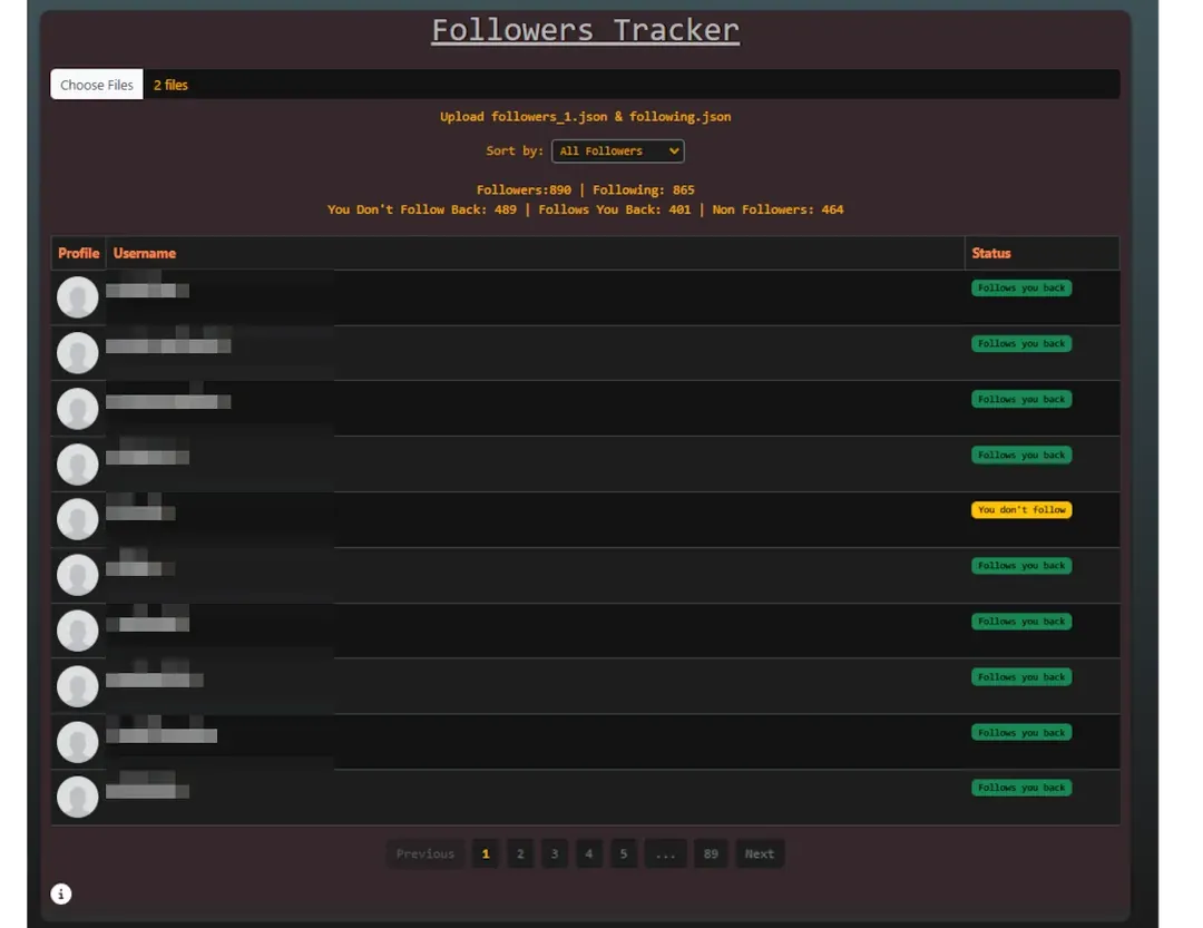 Followers Tracker