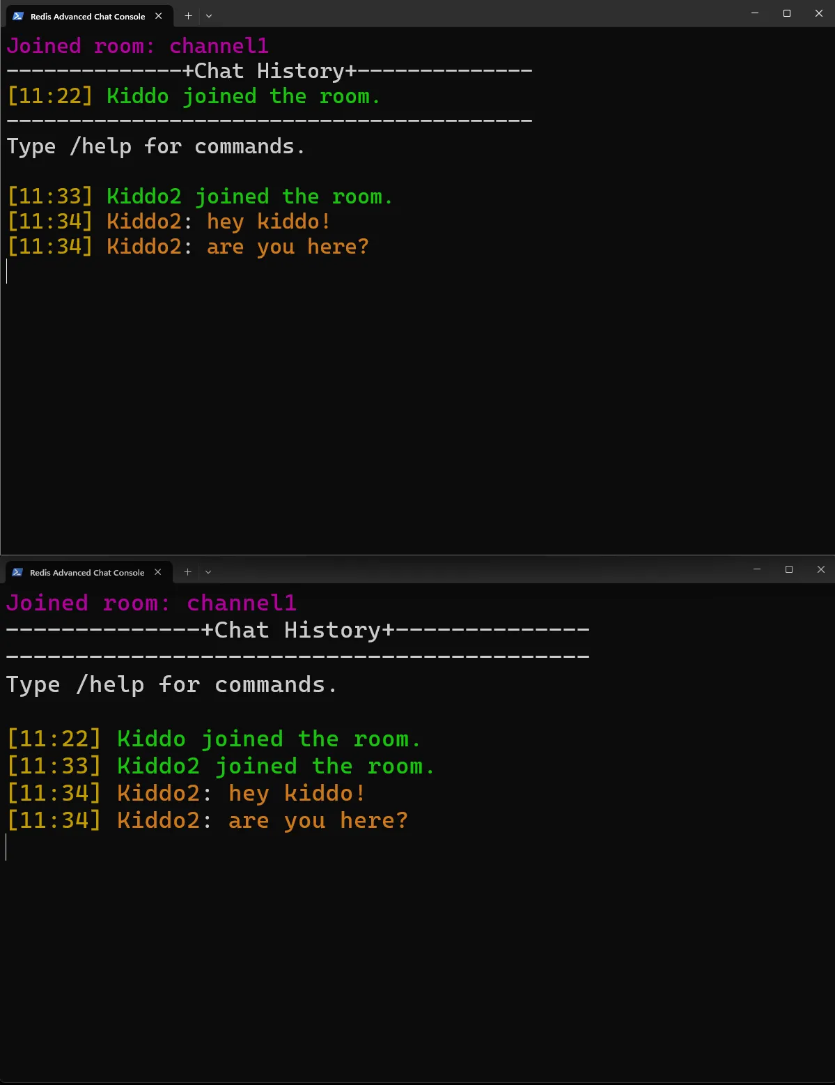 Redis Chat Console