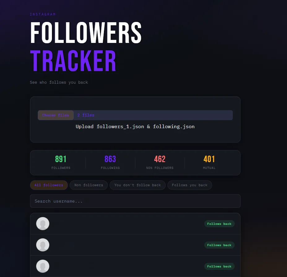 Followers Tracker