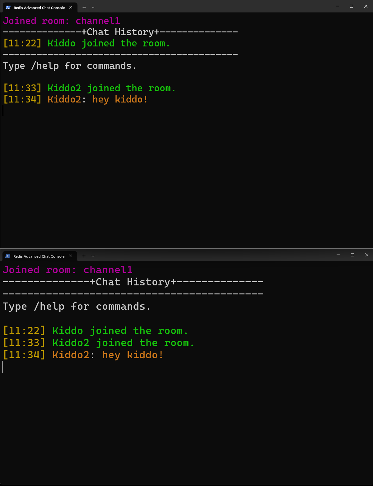 Redis Chat Console
